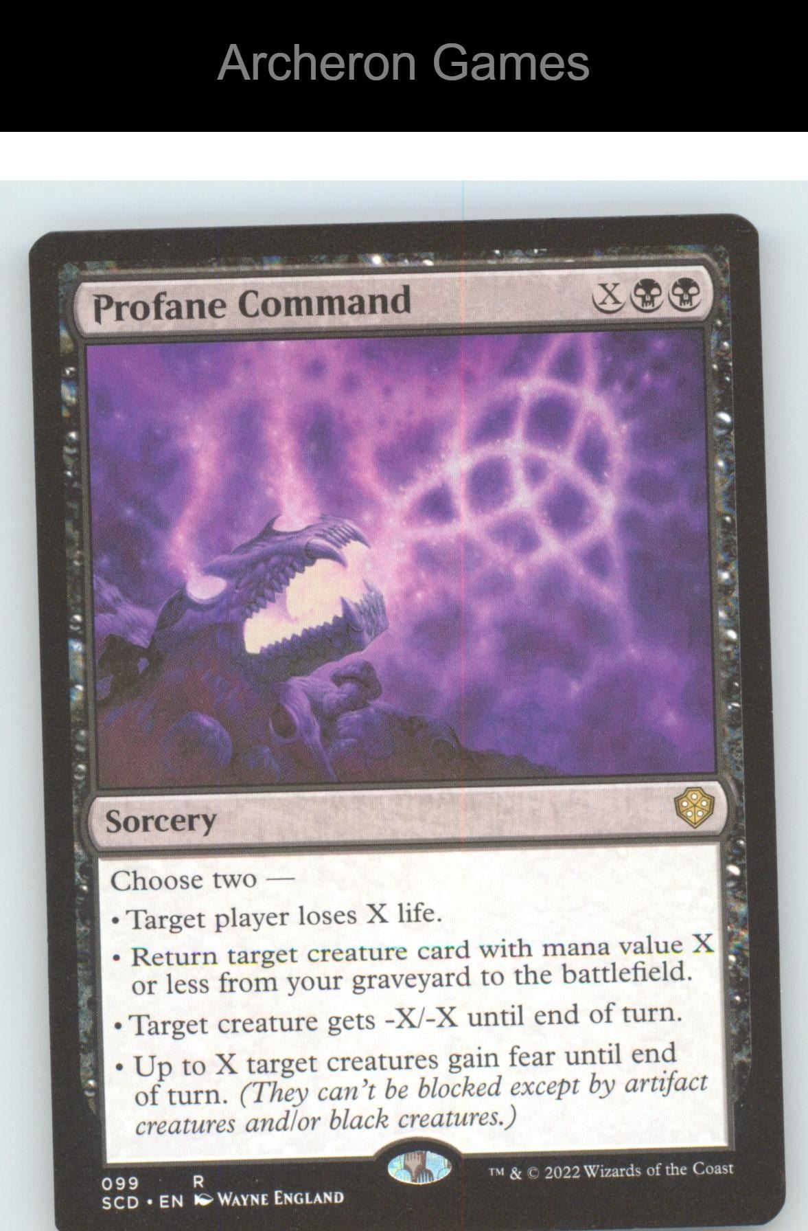 Profane Command SCD 99 R MTG Card NM/EX+