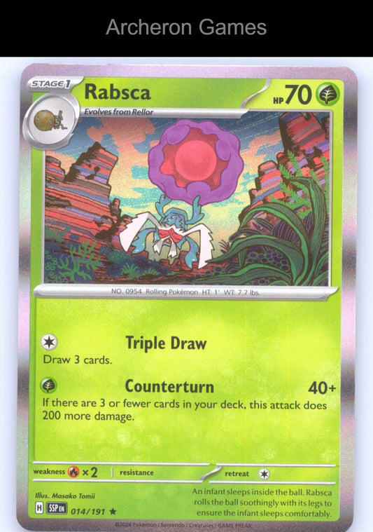 Pokemon Card Rabsca SSP 014/191 R Surging Sparks Holo