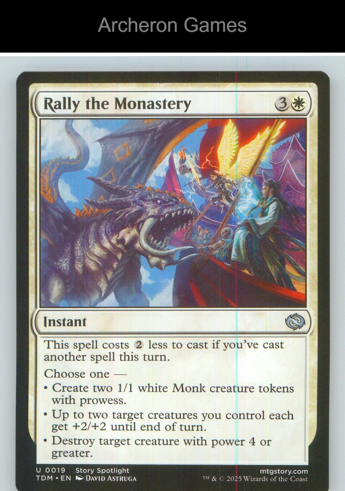 Rally the Monastery TDM 19 UC MTG Card NM/EX+
