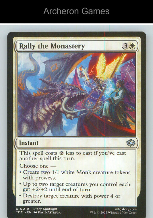 Rally the Monastery TDM 19 UC MTG Card NM/EX+