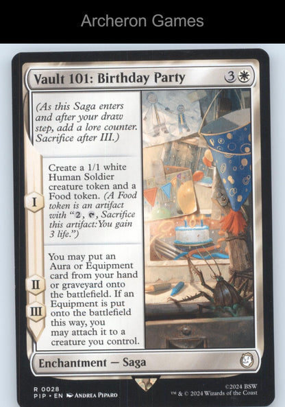 Vault 101: Birthday Party 28 R MTG Card Universes Beyond: Fallout