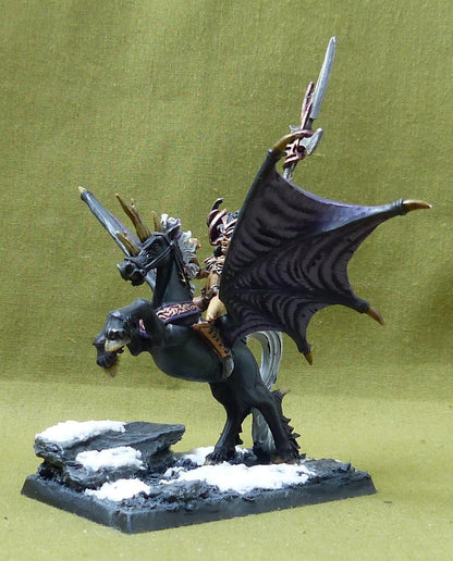 Morathi on Dark Pegasus painted - Warhammer AoS #WX