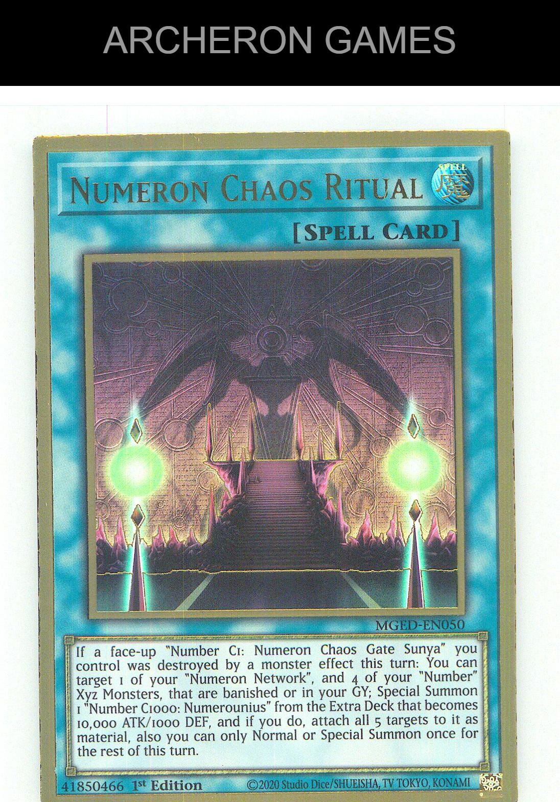 Numeron Chaos Ritual Premium Gold Rare YUGIOH Card 1st Edition