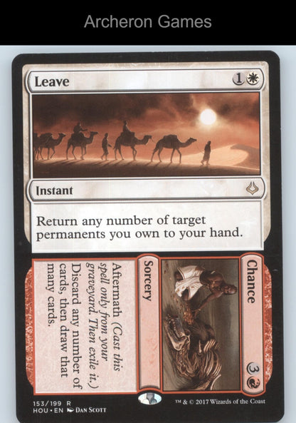 Leave // Chance 153 R MTG Card Hour of Devastation