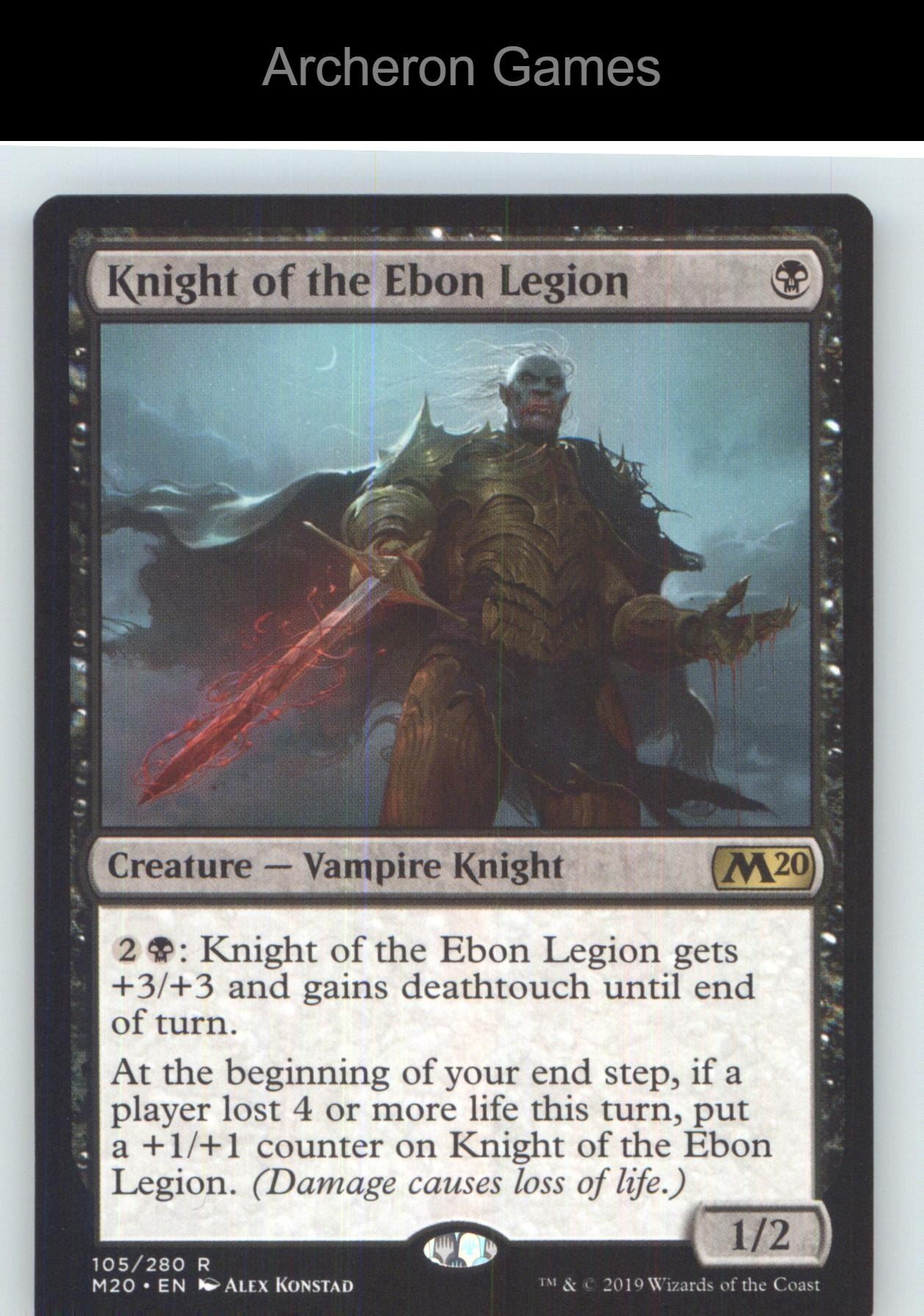 Knight of the Ebon Legion M20 105 R MTG Card NM/EX+