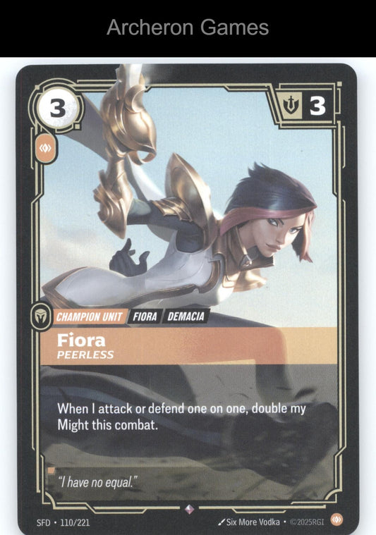 Fiora - Peerless SFD 110/221 R  Card Spiritforged