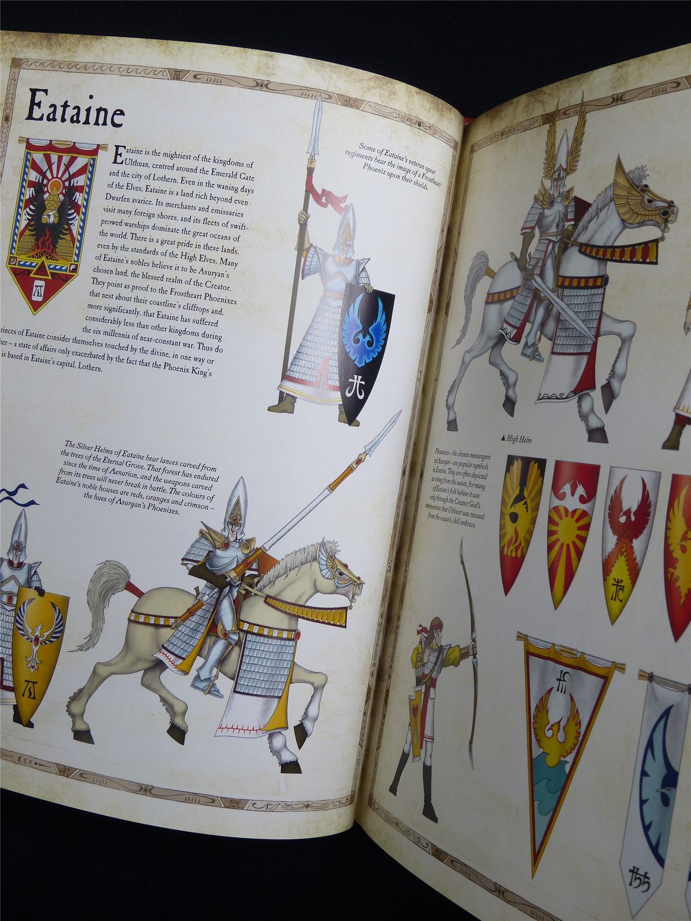 Uniforms & Heraldry of the High Elves Hardback - Warhammer Old World #1GV