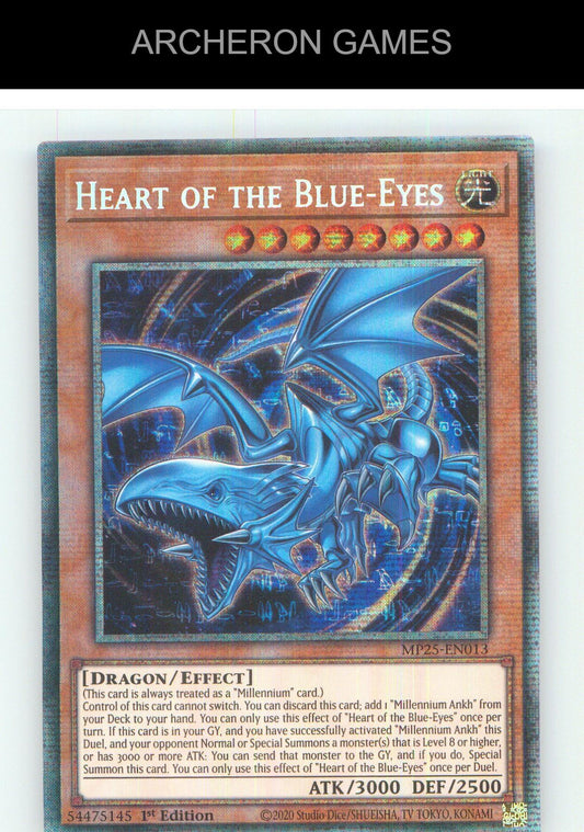 Heart of the Blue-Eyes Starlight Rare YUGIOH Card 1st Edition