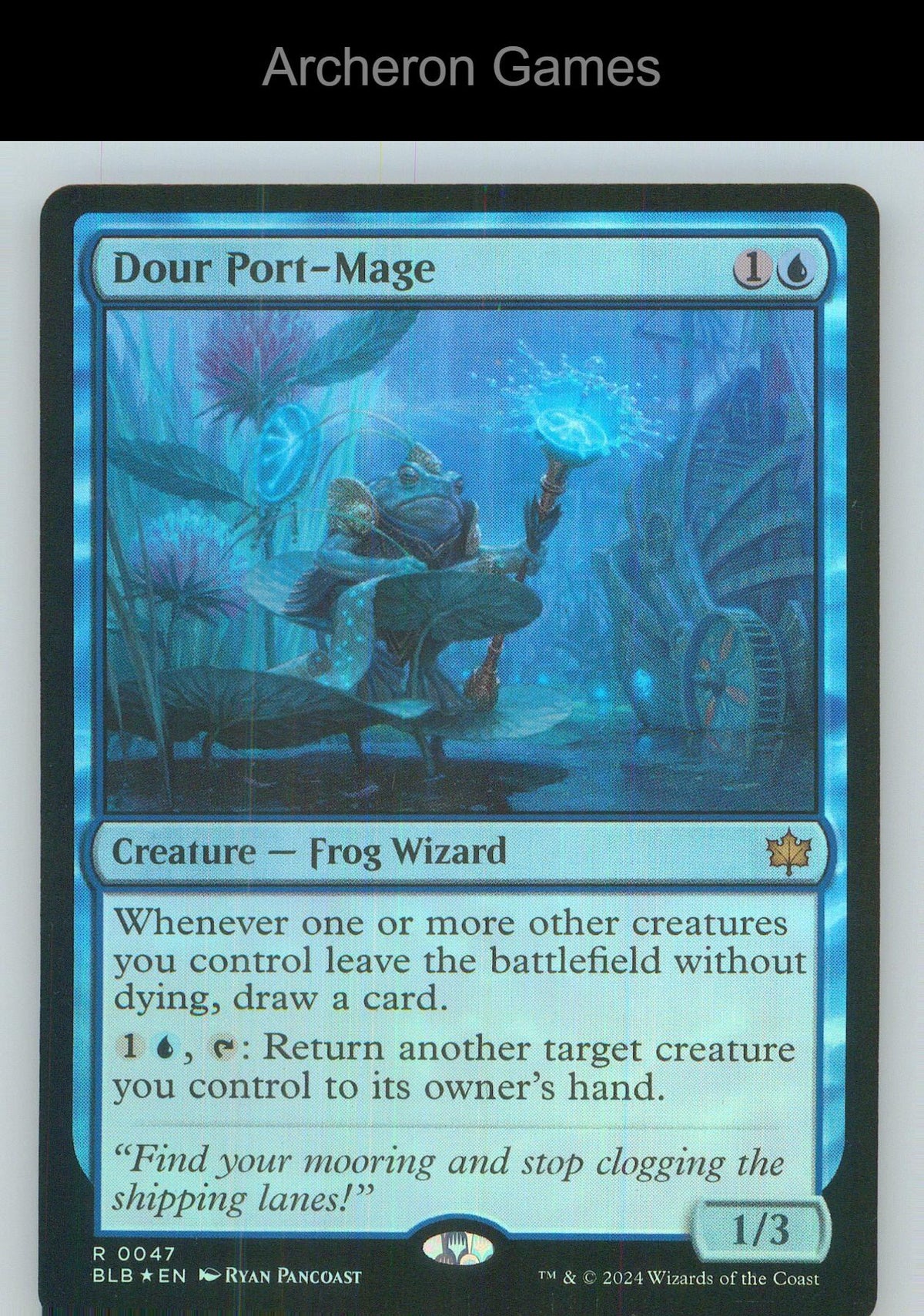 Dour Port-Mage BLB 47 R MTG Card NM/EX+ Foil