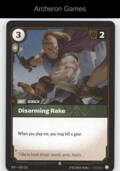Disarming Rake SFD 032/221 C  Card Spiritforged