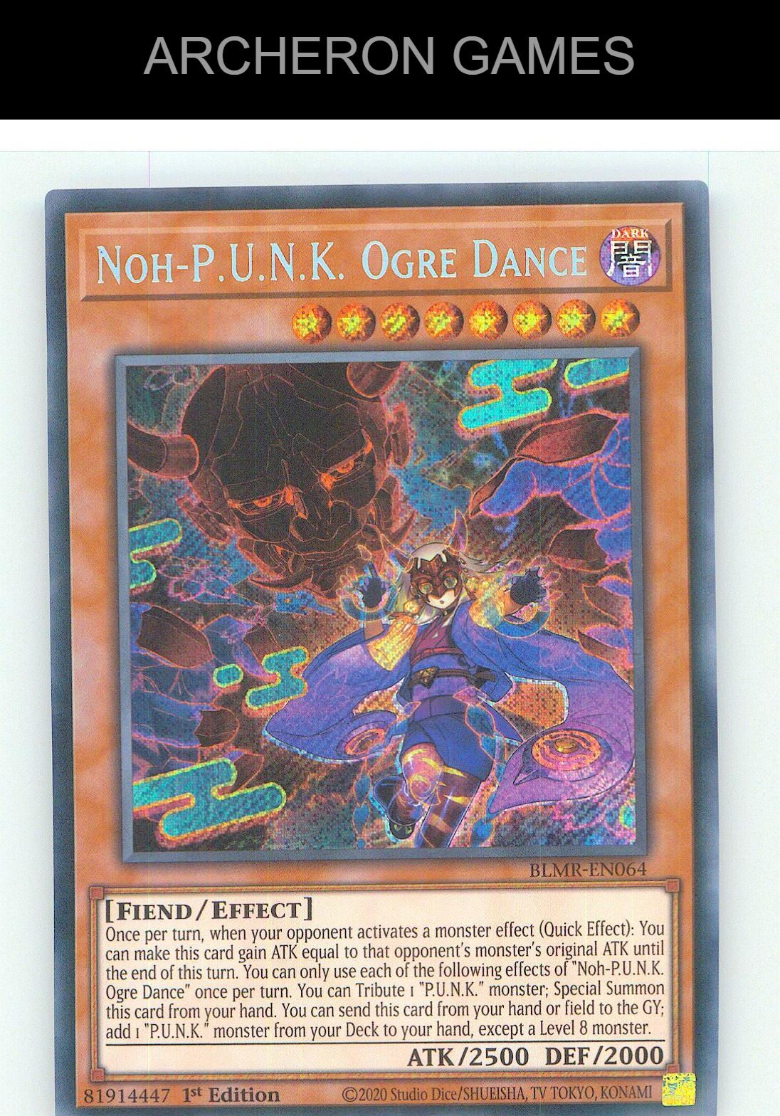 Noh-P.U.N.K. Ogre Dance SEC YUGIOH Card 1st Edition
