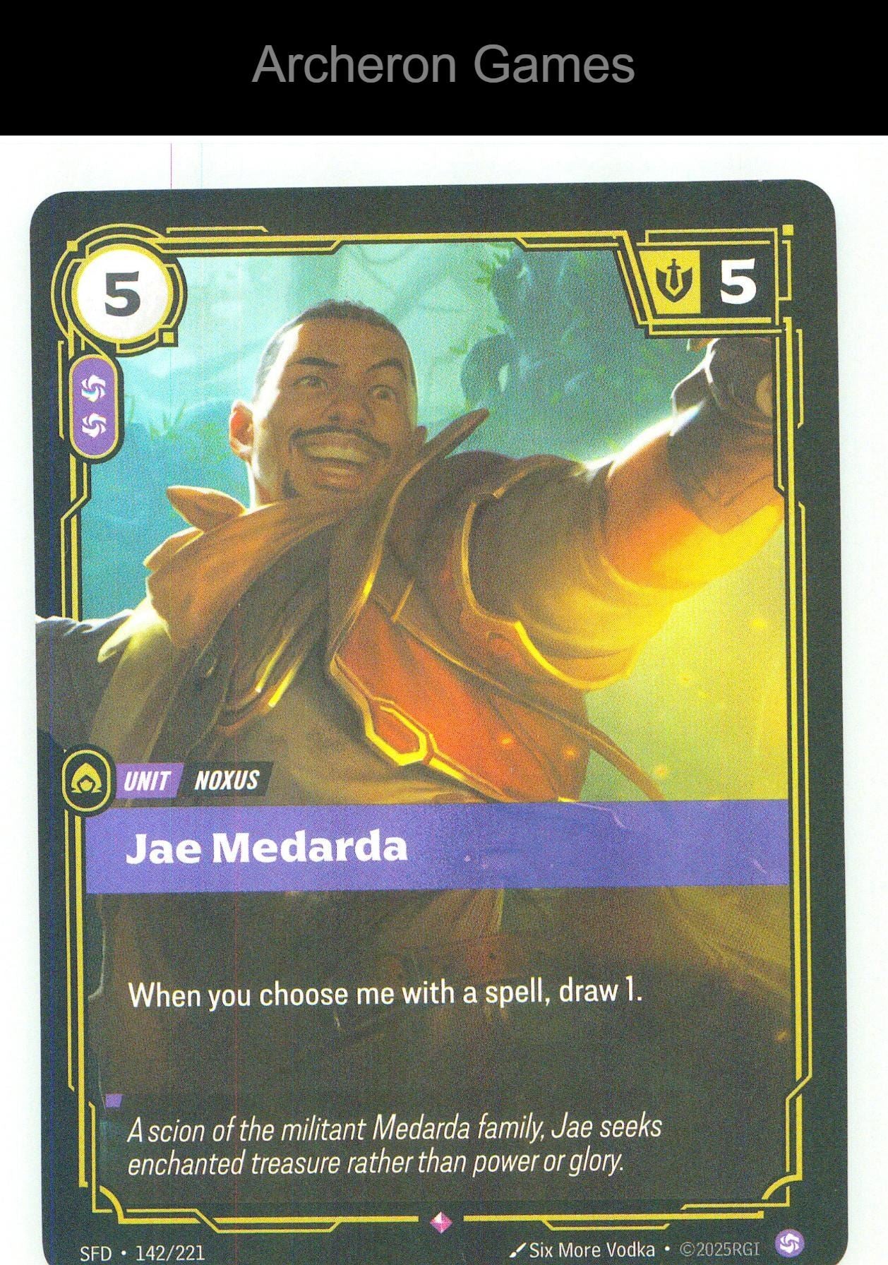 Jae Medarda SFD 142/221 R Spiritforged Riftbound Card Foil