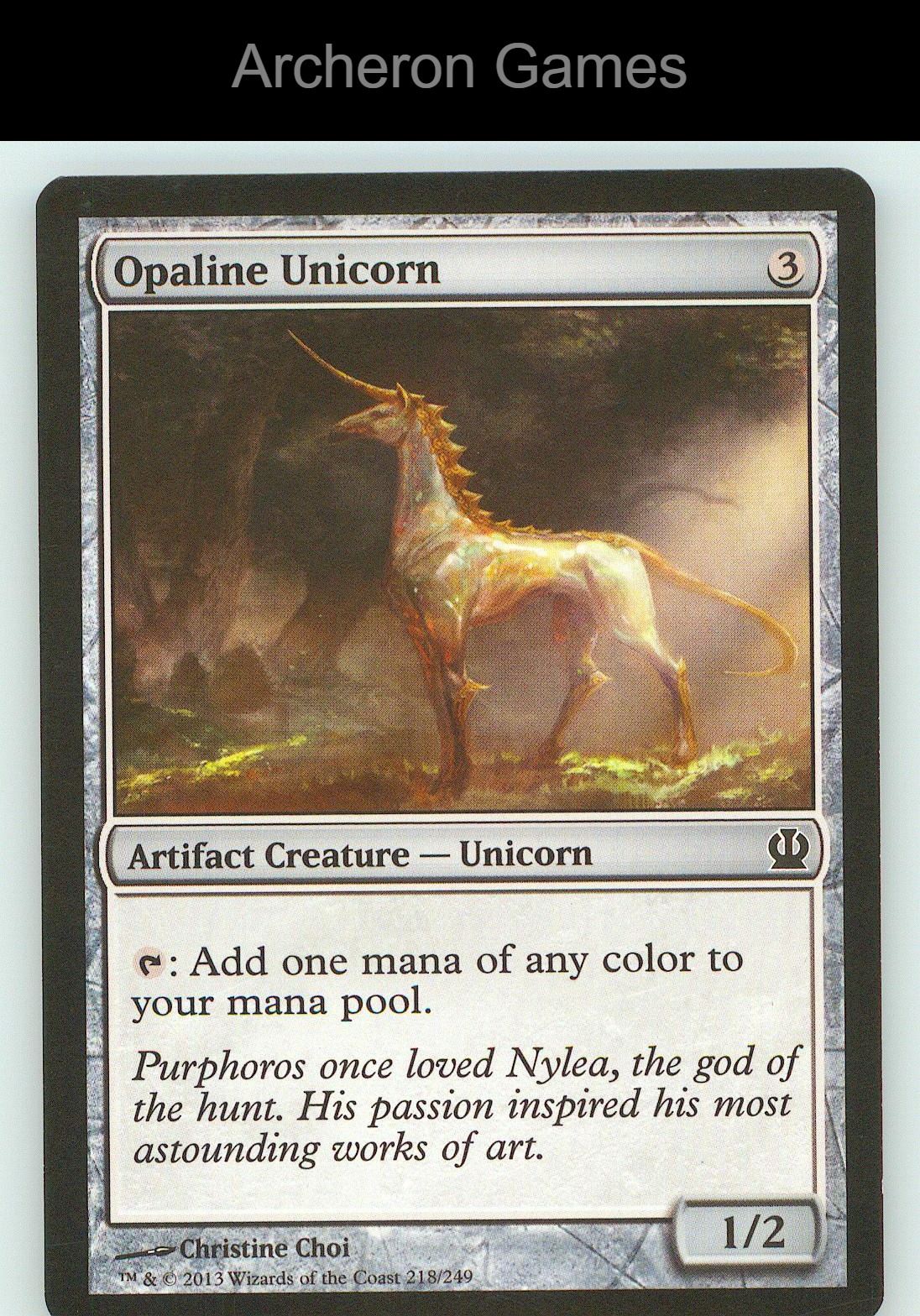 Opaline Unicorn THS 218 C MTG Card NM/EX+