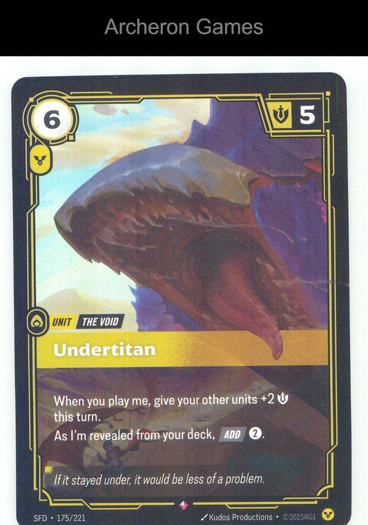 Undertitan SFD 175/221 R Spiritforged Riftbound Card Foil