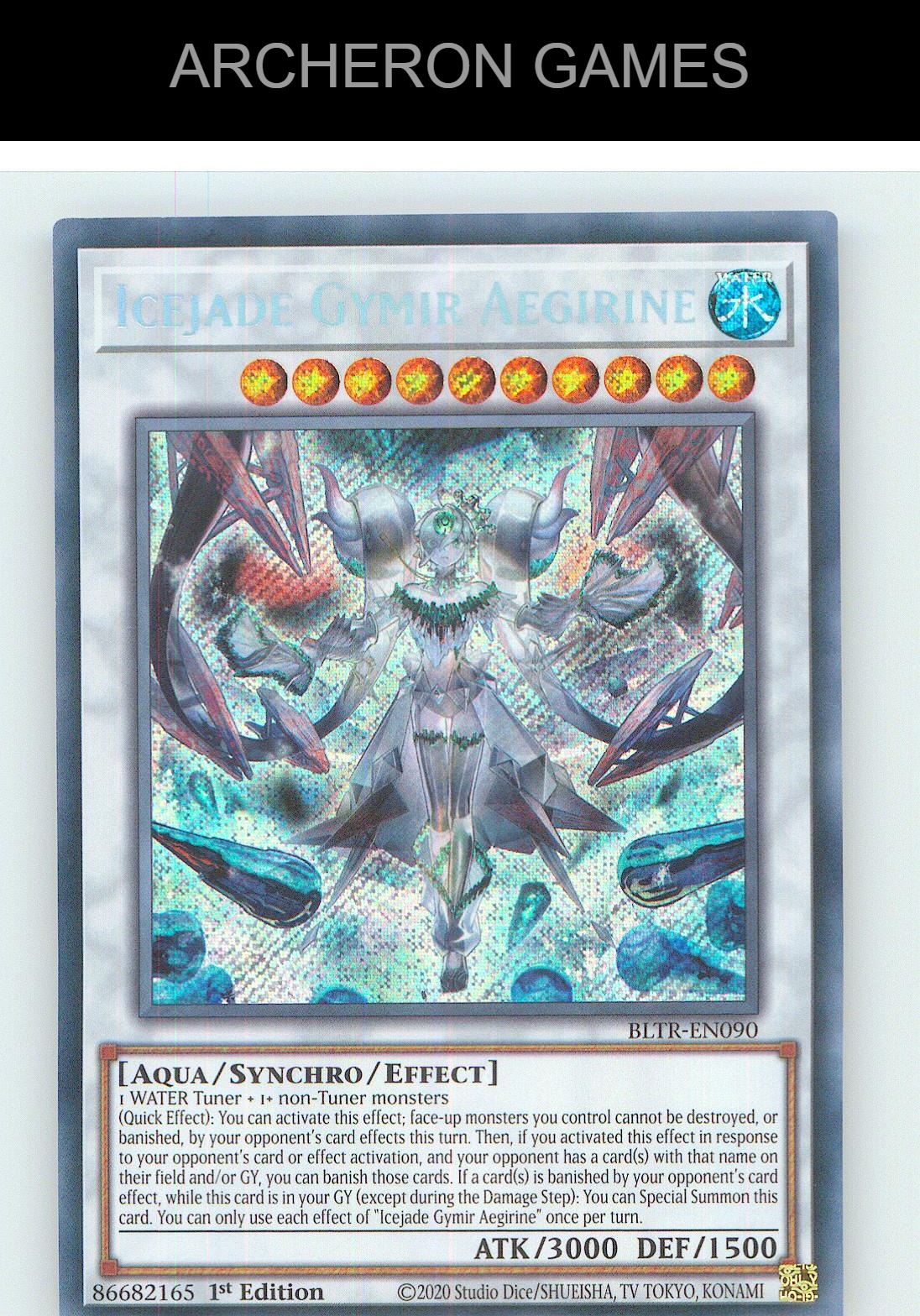 Icejade Gymir Aegirine SEC YUGIOH Card 1st Edition