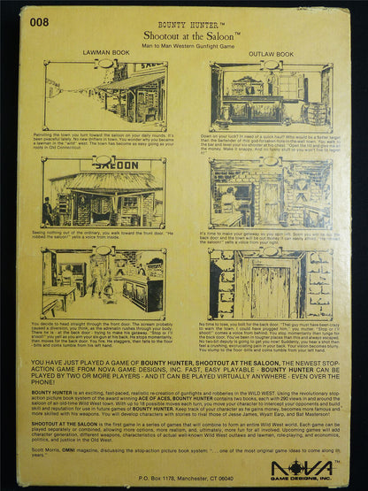 Bounty Hunter: Shootout at the Saloon - Nova Games Bookset and Rules #2WG