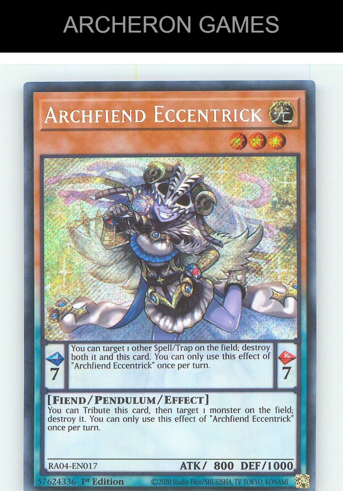 Archfiend Eccentrick (Secret Rare) SEC YUGIOH Card 1st Edition