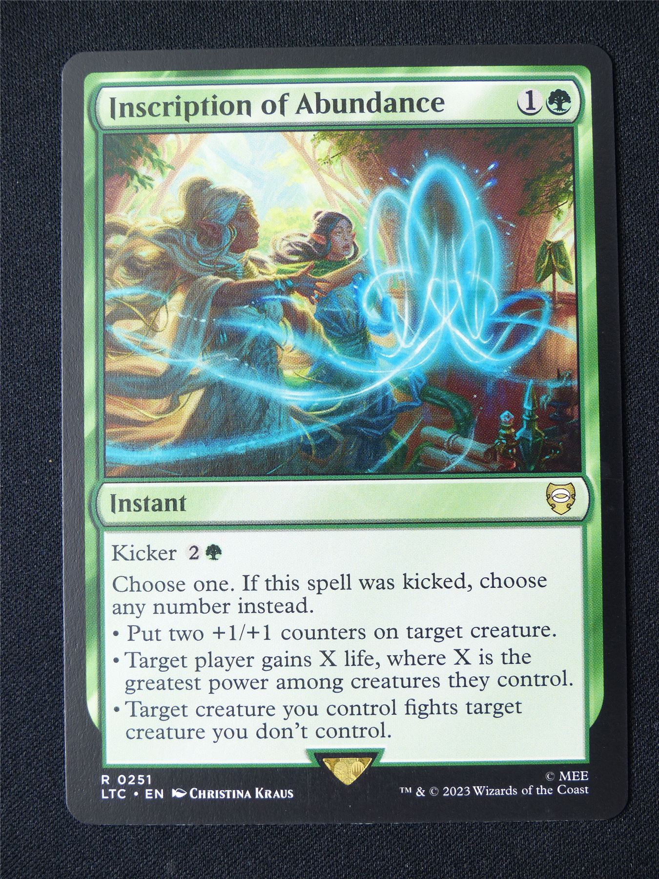 Inscription of Abundance - LTC - Mtg Card #317