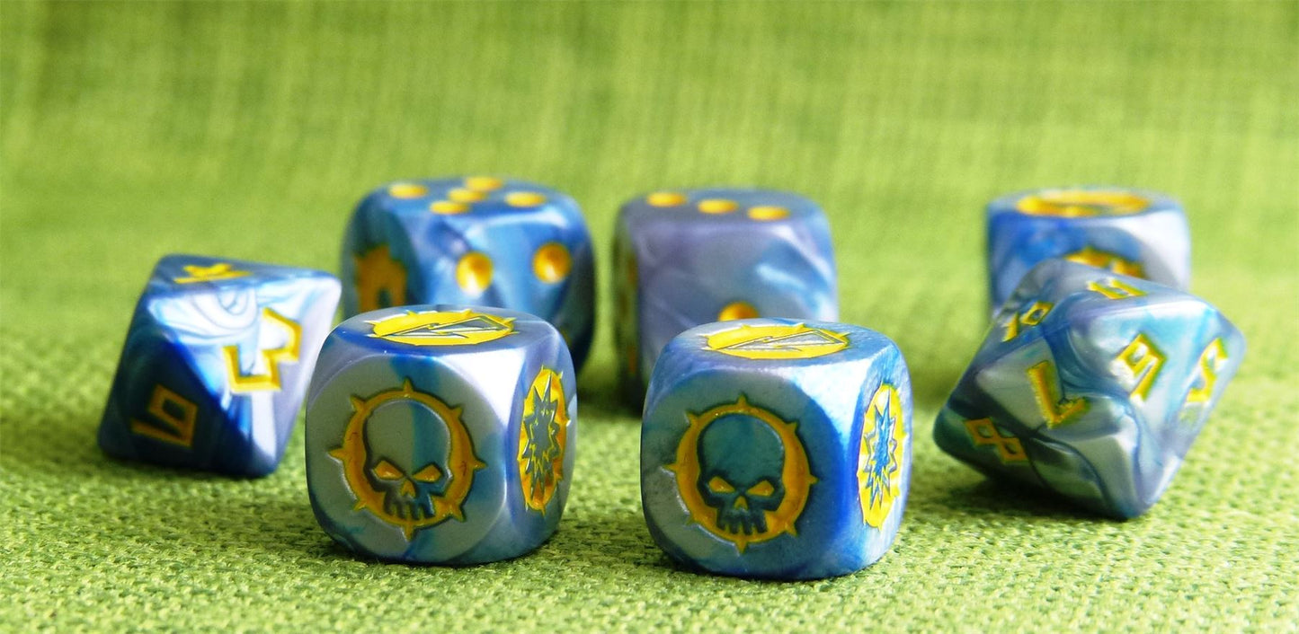 Blood Bowl - Norse Team Dice Set/ No Box - Warhammer AoS 40k #4T