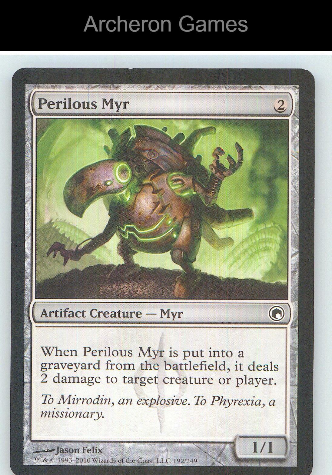 Perilous Myr SOM 192 C MTG Card NM/EX+