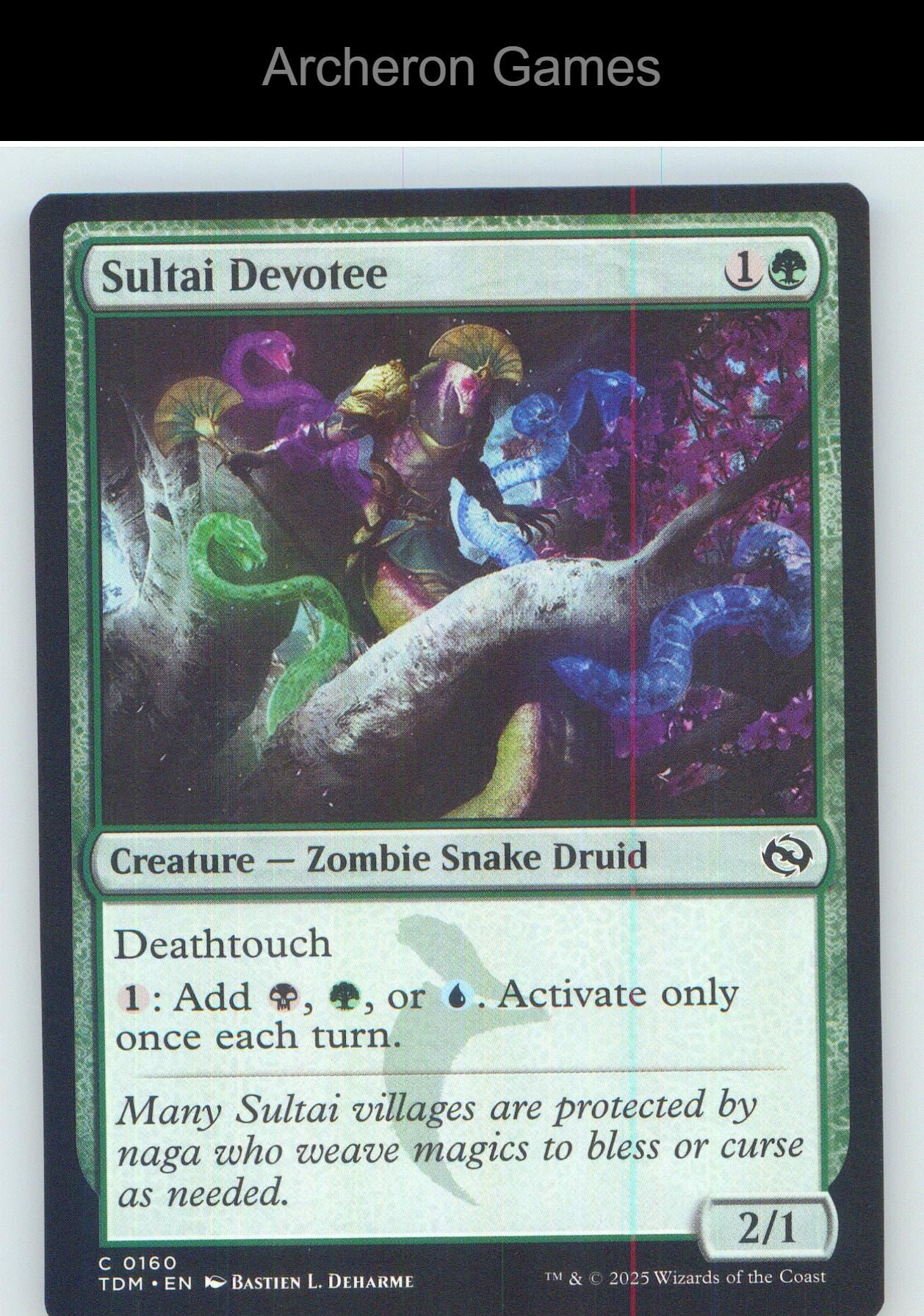 Sultai Devotee TDM 160 C MTG Card NM/EX+