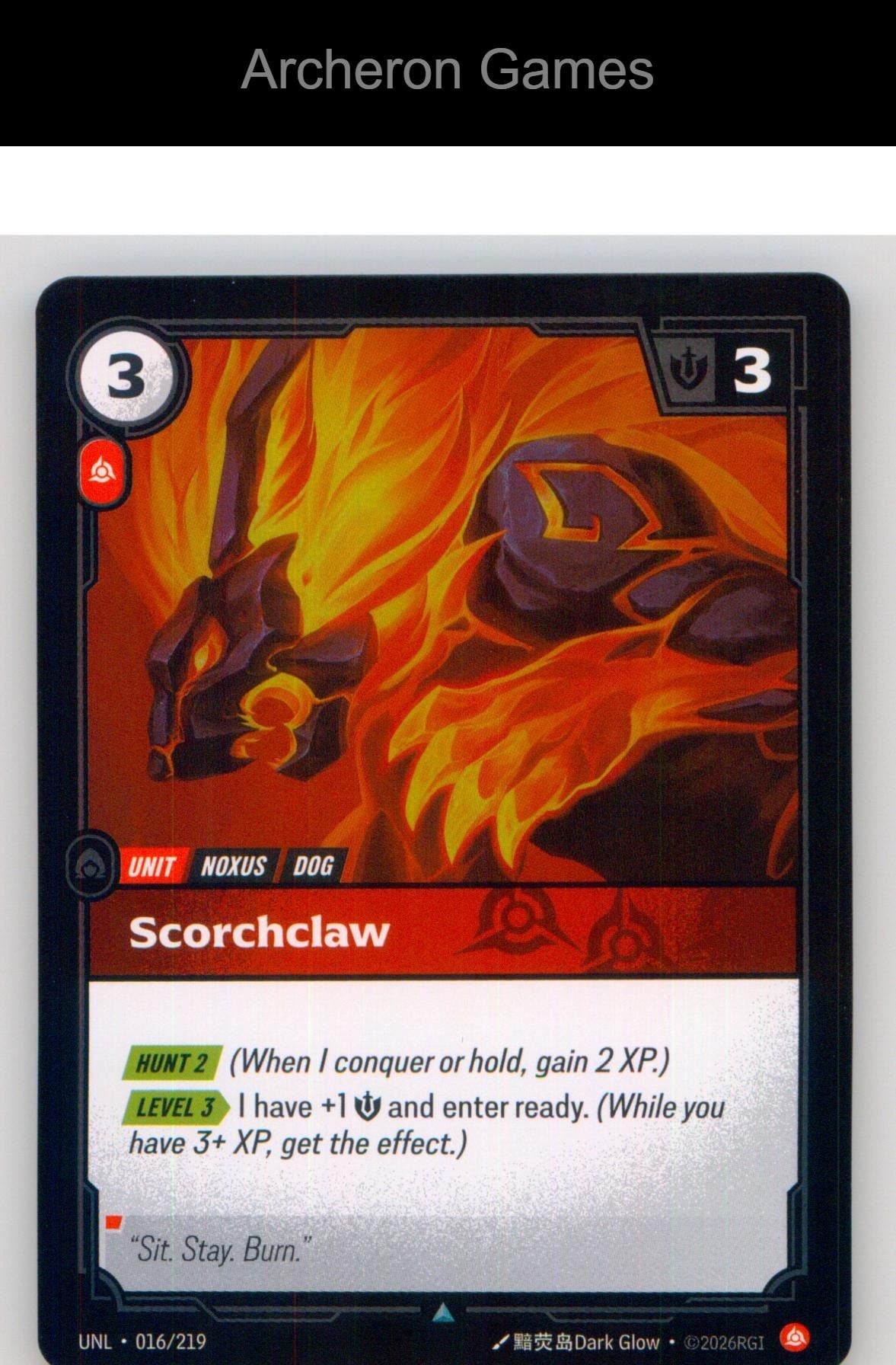 Scorchclaw UNL 016/219 UC Unleashed Riftbound Card