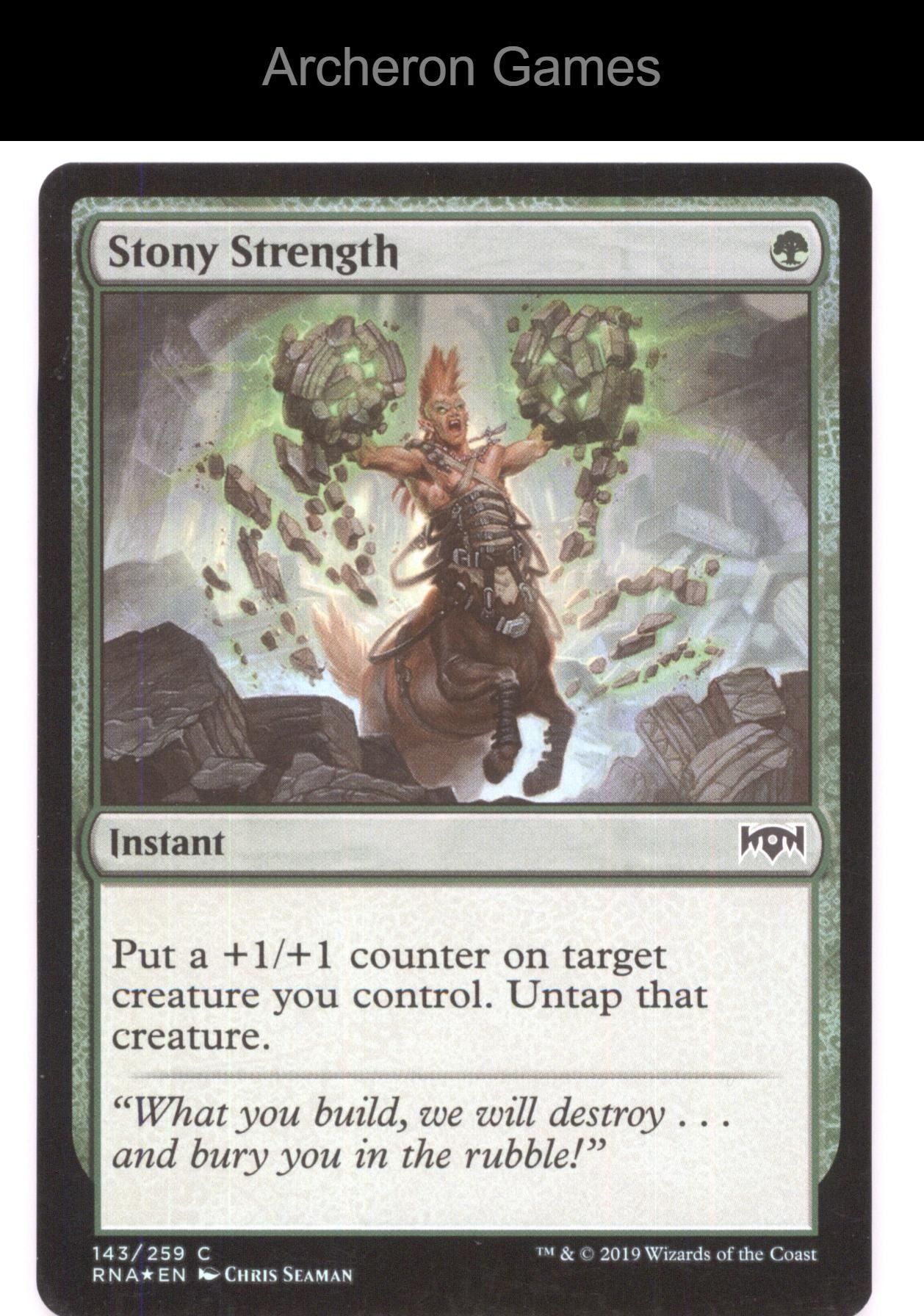 Stony Strength 143 C MTG Card Ravnica Allegiance