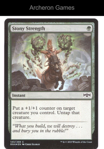 Stony Strength 143 C MTG Card Ravnica Allegiance