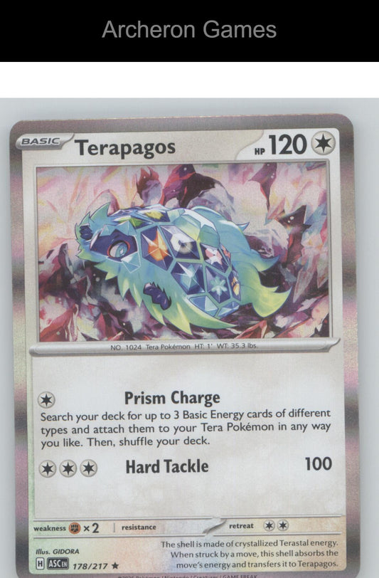 Pokemon Card Terapagos ASC 178/217 R Ascended Heroes Holo