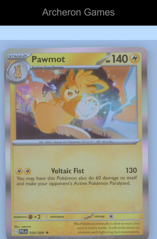 Pokemon Card Pawmot PFL 034/094 R Phantasmal Flames Holo