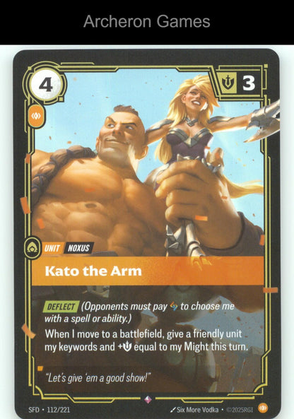 Kato the Arm SFD 112/221 R  Card Spiritforged