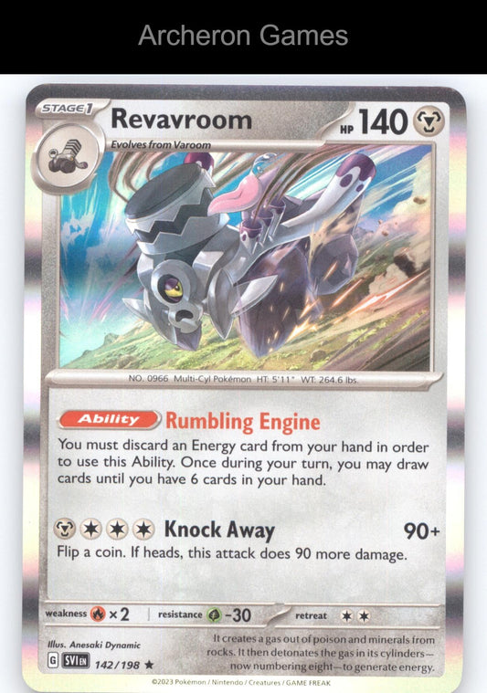 Pokemon Card Revavroom SVI 142/198 R Scarlet & Violet Holo