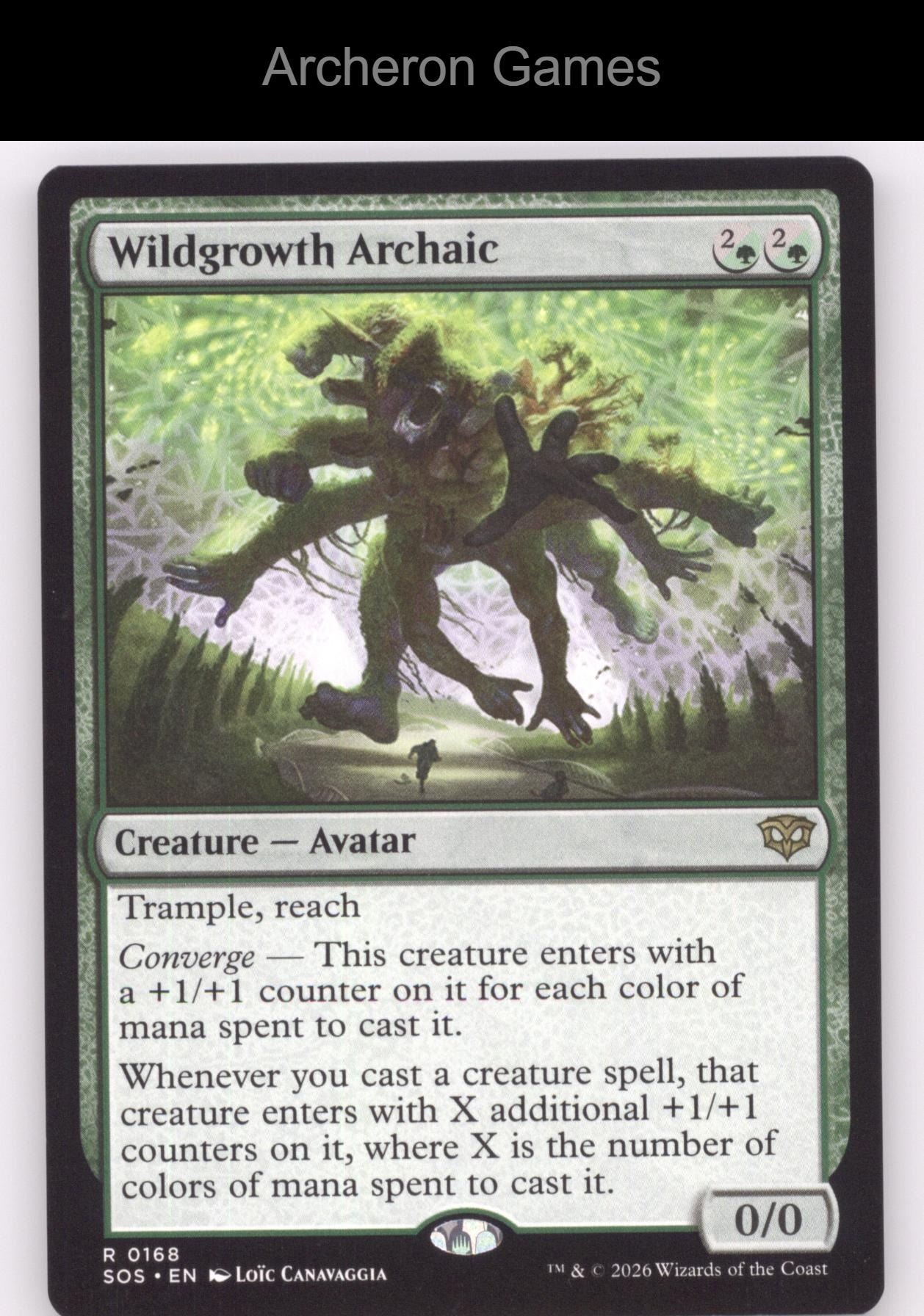 Wildgrowth Archaic SOS 168 R MTG Card Secrets of Strixhaven