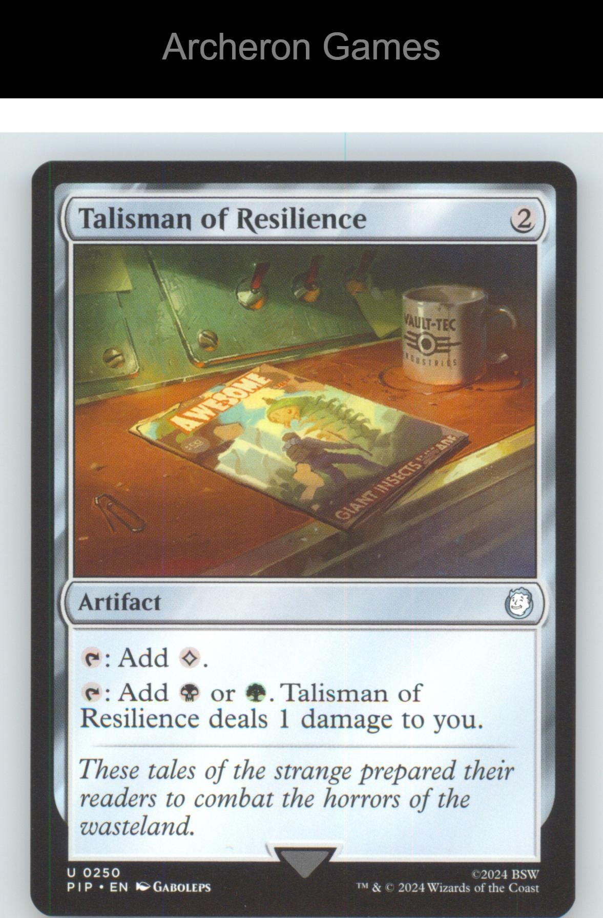 Talisman of Resilience PIP 250 UC MTG Card NM/EX+