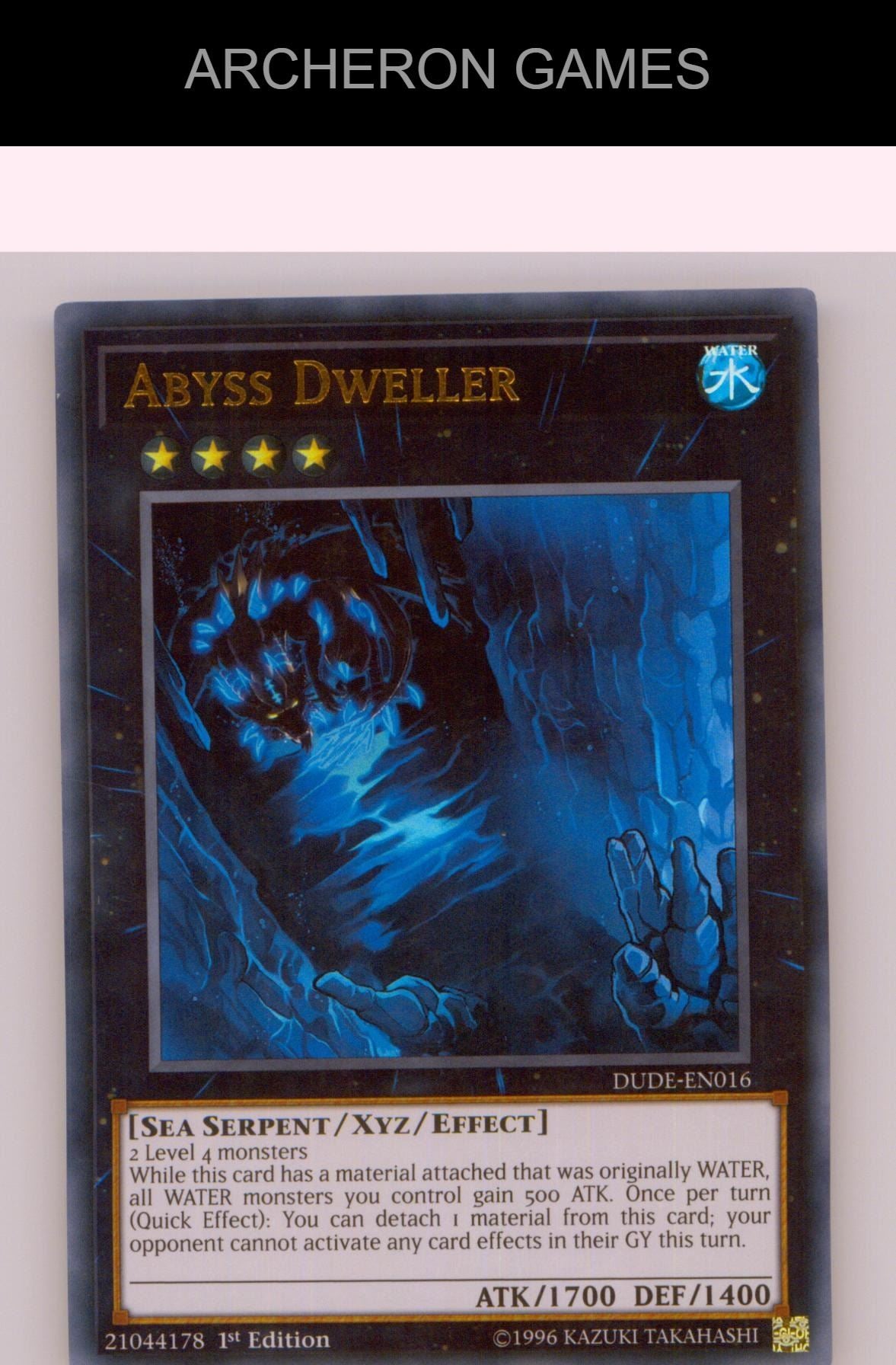 Abyss Dweller Ultra Rare YUGIOH Card 1st Edition