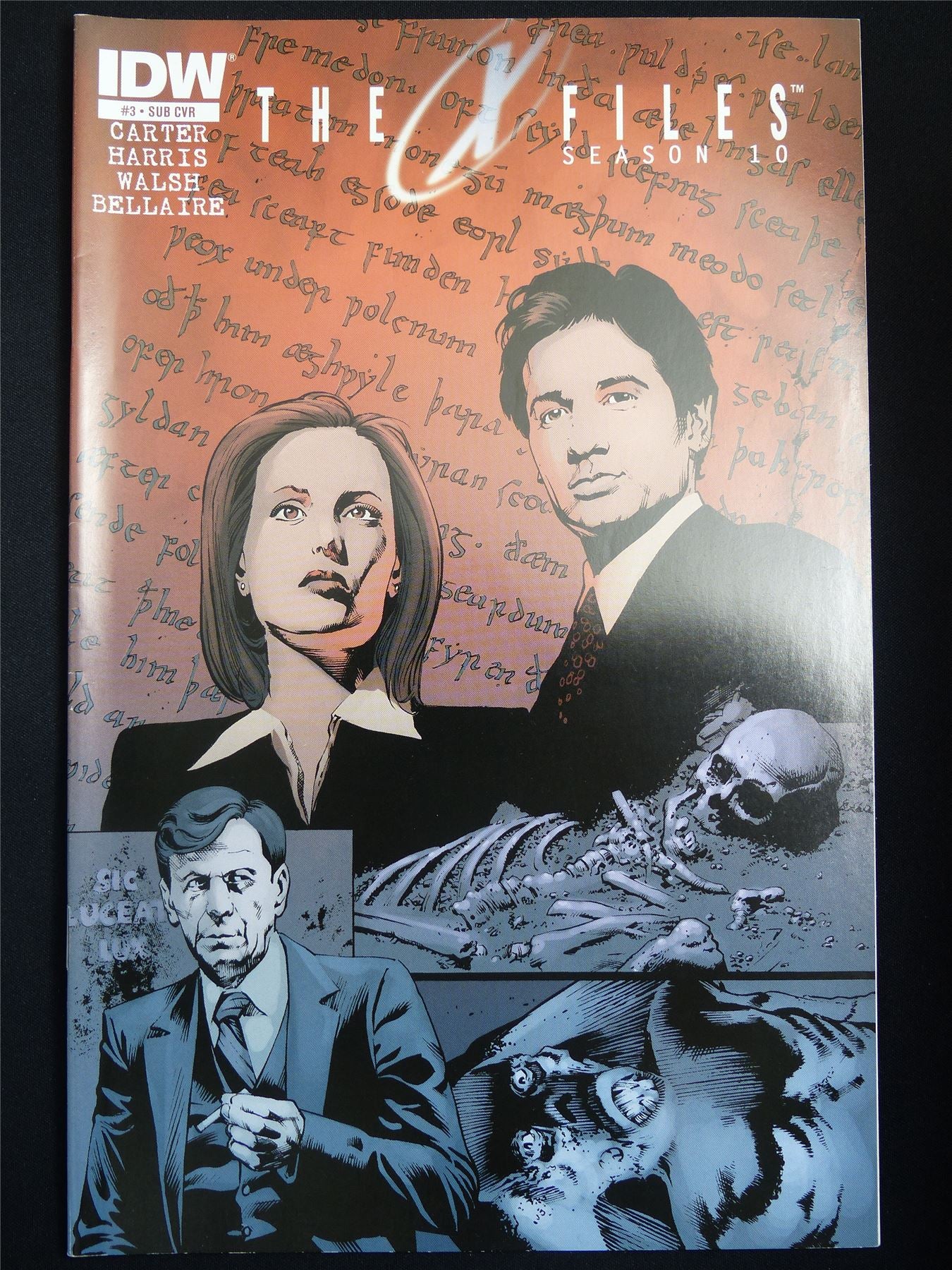The X-FILES Season 10 #3 Sub Cvr - B&B IDW Comic #2HA