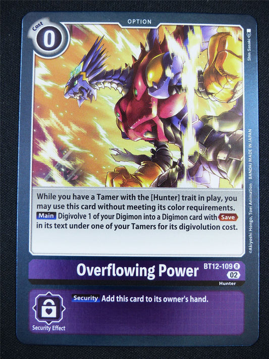 Overflowing Power BT12-109 R - Digimon Card #KR