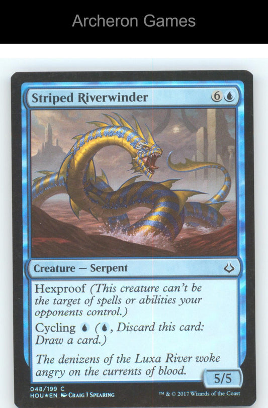 Striped Riverwinder HOU 48 C MTG Card Hour of Devastation Foil