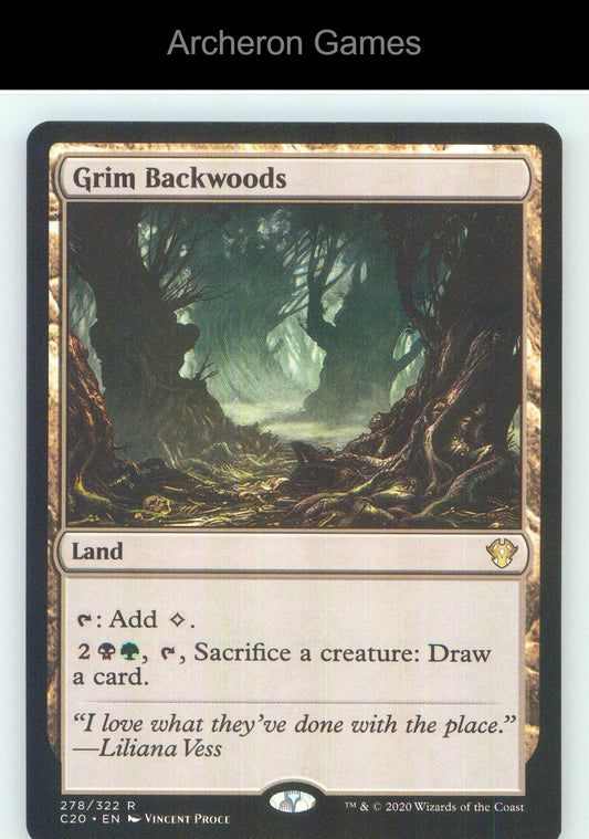Grim Backwoods C20 278 R MTG Card NM/EX+