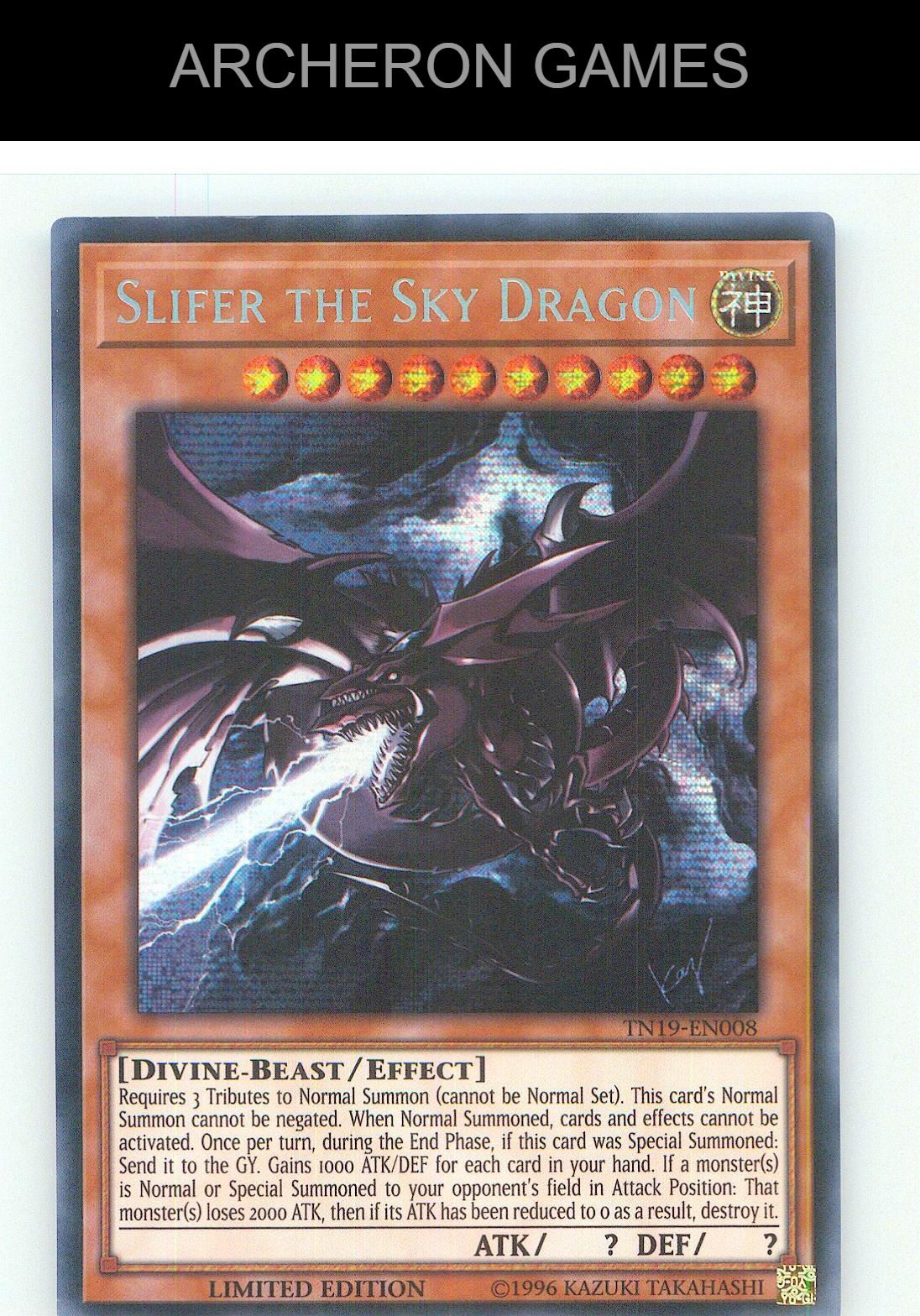 Slifer the Sky Dragon Prismatic Secret Rare YUGIOH Card Limited