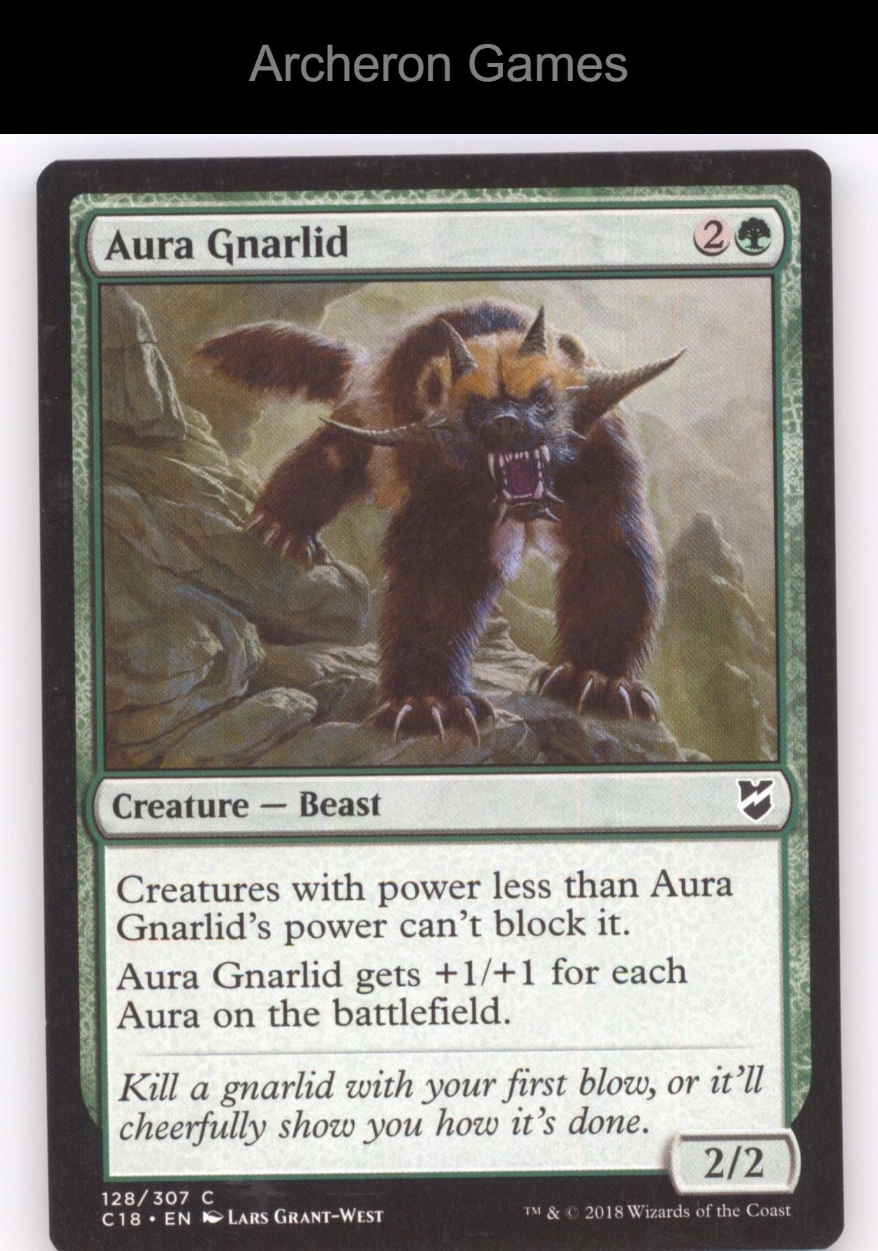 Aura Gnarlid 128 C MTG Card Commander 2018
