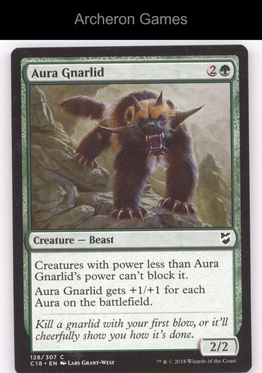 Aura Gnarlid 128 C MTG Card Commander 2018