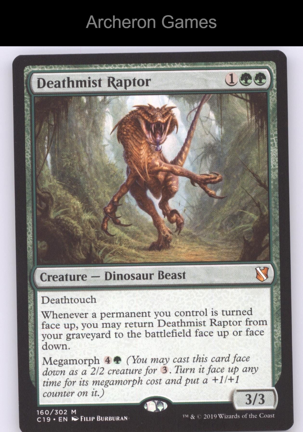 Deathmist Raptor 160 Mythic MTG Card Commander 2019