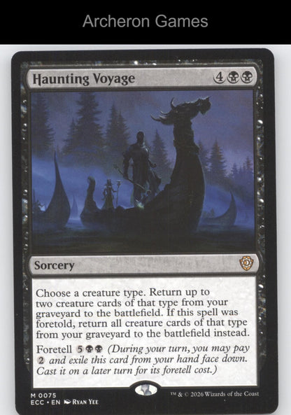 Haunting Voyage ECC 75 Mythic MTG Card Commander: Lorwyn Eclipsed