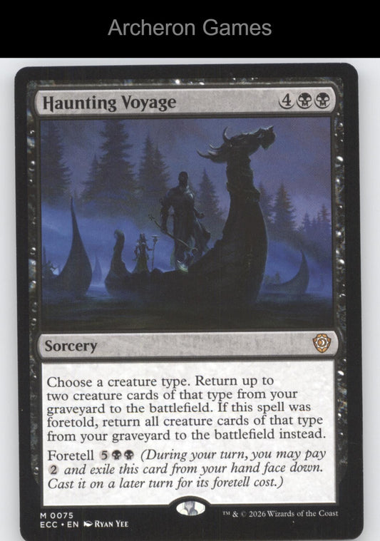 Haunting Voyage ECC 75 Mythic MTG Card Commander: Lorwyn Eclipsed