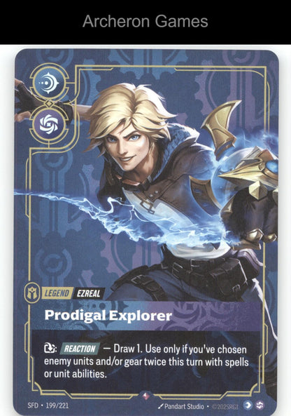 Ezreal - Prodigal Explorer SFD 199/221 R  Card Spiritforged