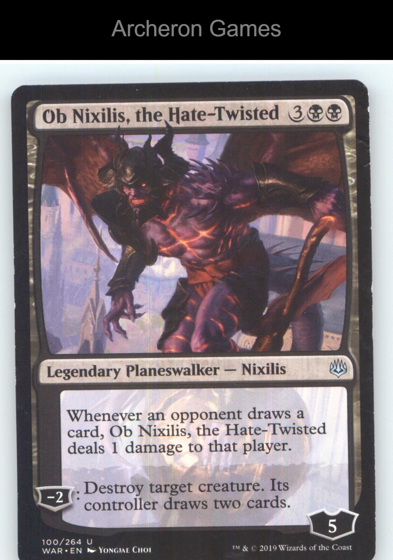 Ob Nixilis, the Hate-Twisted WAR 100 UC MTG Card NM/EX+