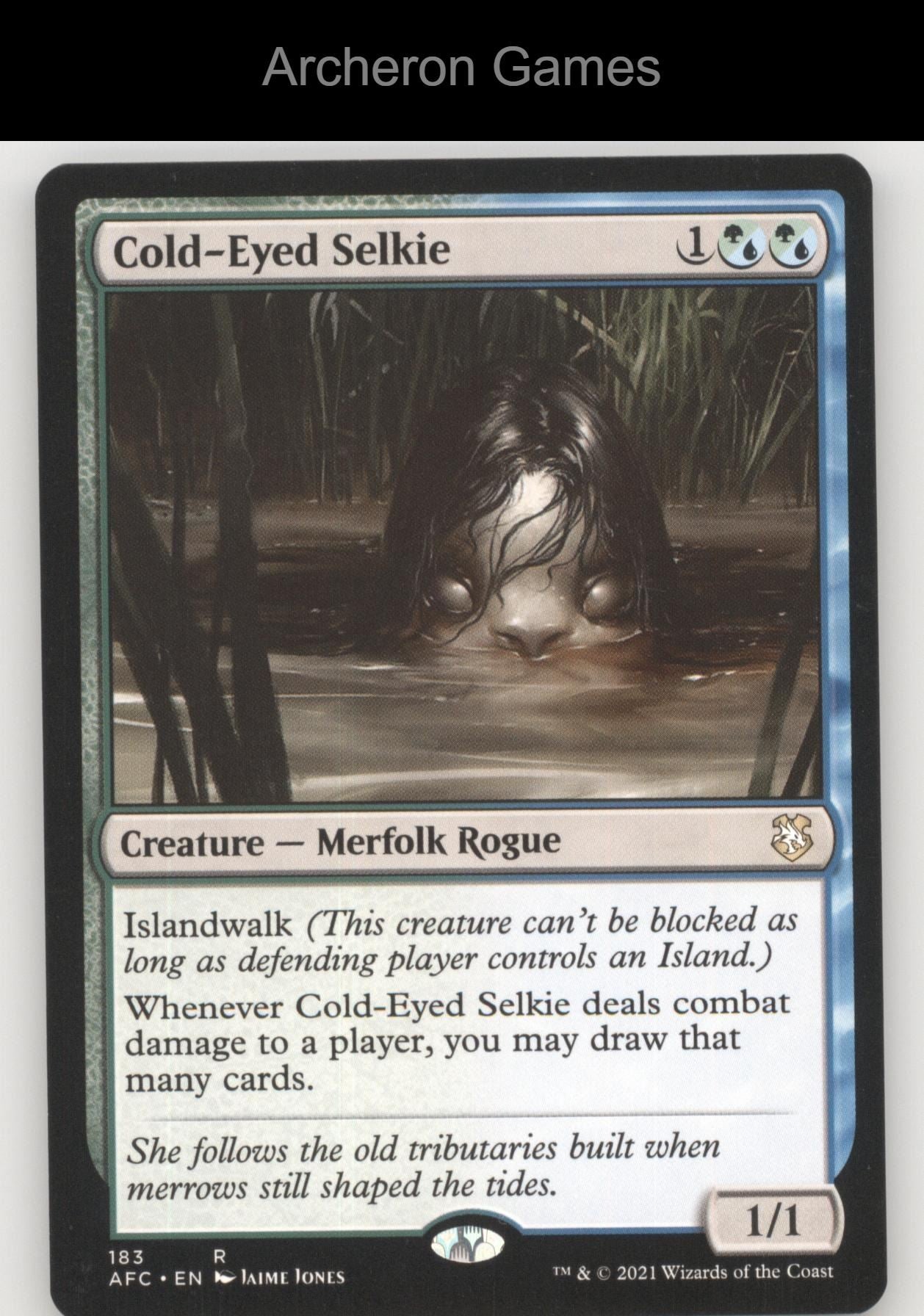 Cold-Eyed Selkie 183 R MTG Card Commander: Adventures in the Forgotten Realms