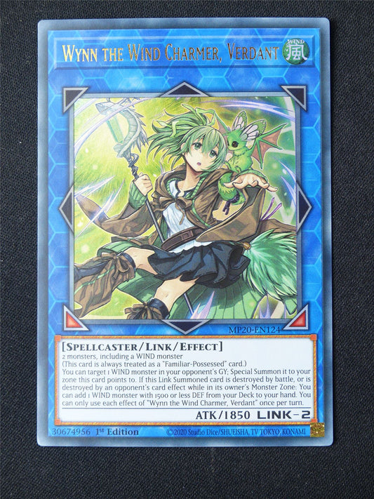 Wynn the Wind Charmer Verdant MP20 Ultra Rare - 1st ed Yugioh Card #8AV