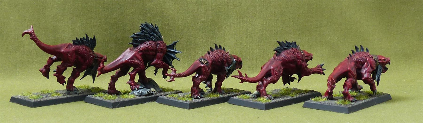 Flesh Hounds painted - Daemons of Chaos - Warhammer Old World #404